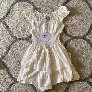 Princess Polly Love Galore Romper White, US Size 2